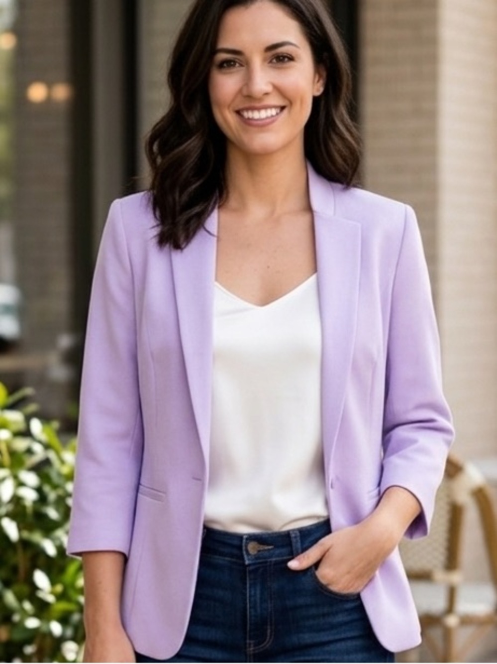White House Black Market Blazer- Wisteria - Picture 1 of 7